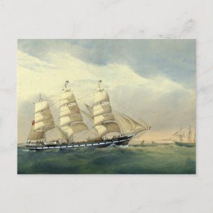 Clipper Ship The Helen Pembroke 1870 Postcard