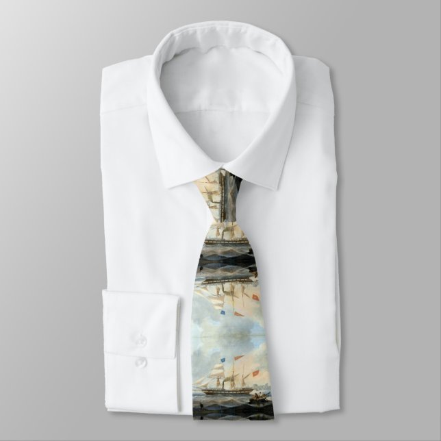 Clipper Ship the Marshall 1847 Tie (Tied)