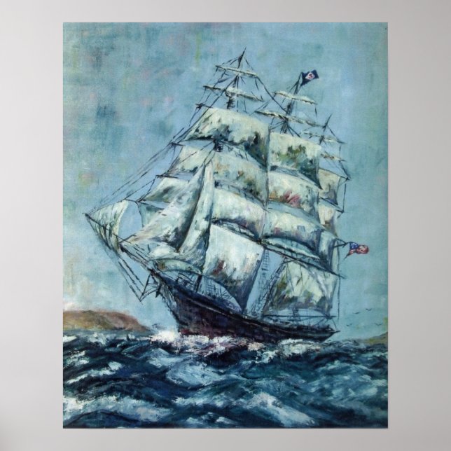Clipper Ship Western Shore Poster (Front)