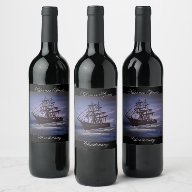 Clipper ship wine label (Bottles)