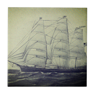 Clipper Ship Young America 1853 Ceramic Tile