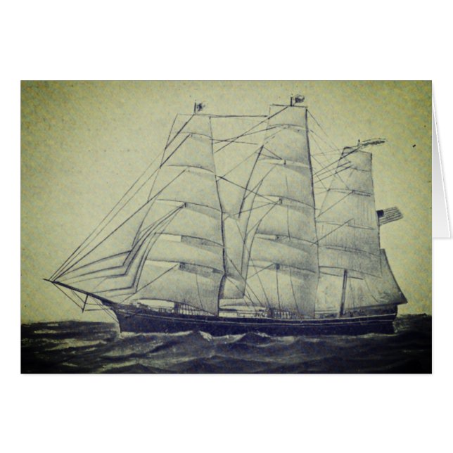 Clipper Ship Young America 2 1853 (Front Horizontal)