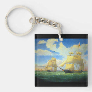 Clipper Ships Fitz Henry Lane 1853 Key Ring