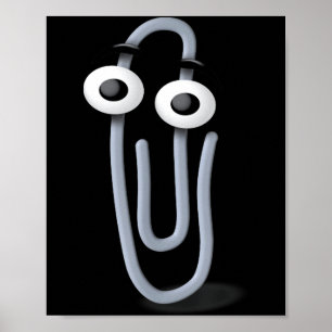 Clippy Paper Clip Funny Meme Page Note Poster