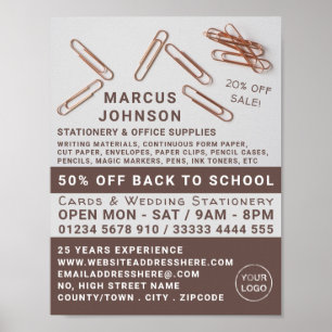 Clips, Stationery & Office Supplies, Stationer Poster