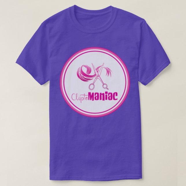 CliptoMANIAC Pink on Pink T-Shirt (Design Front)