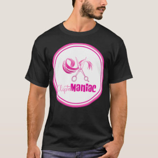 CliptoMANIAC Pink on White T-Shirt