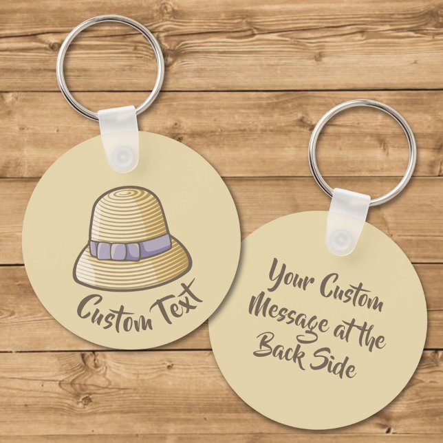 Cloche Hat Beige Key Ring (Creator Uploaded)