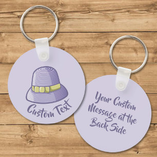 Cloche Hat Lilac Key Ring
