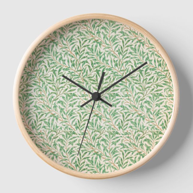 Clock Art Nouveau Style Willow Bough Pattern (Front)