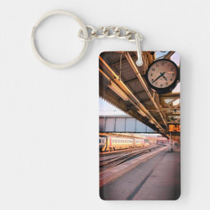 Clock at the station key ring