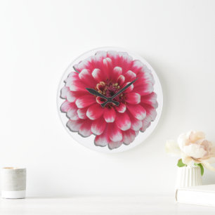 Clock - Bi-Colour Zinnia