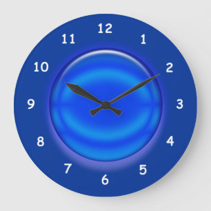 Clock - Blue 3D disc clock