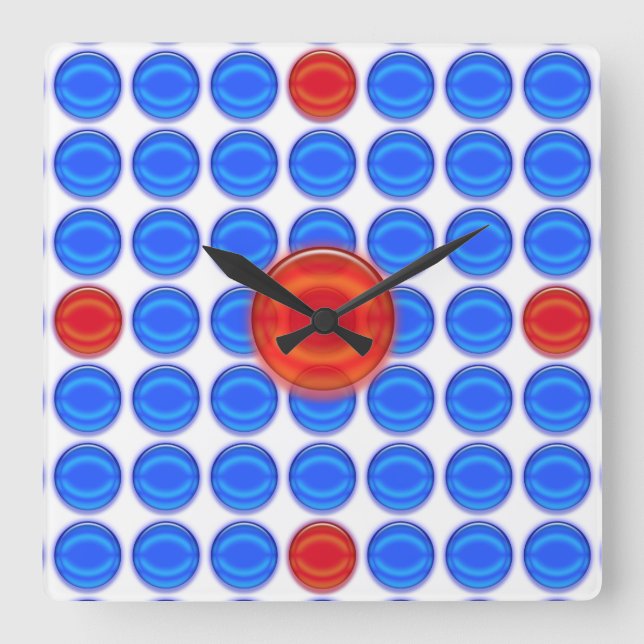 Clock - Blue and Red Dots (Front)