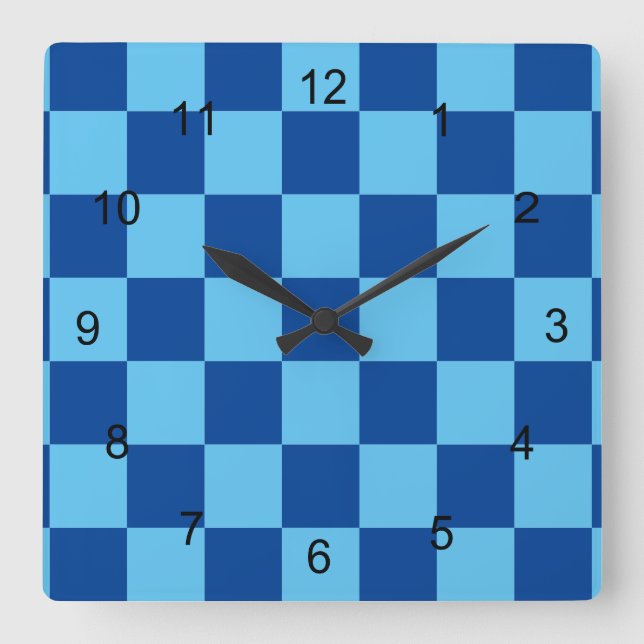 Clock - Blue Chequerboard (Front)