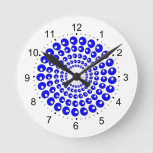 Clock - Blue Concentric Circles of Beads