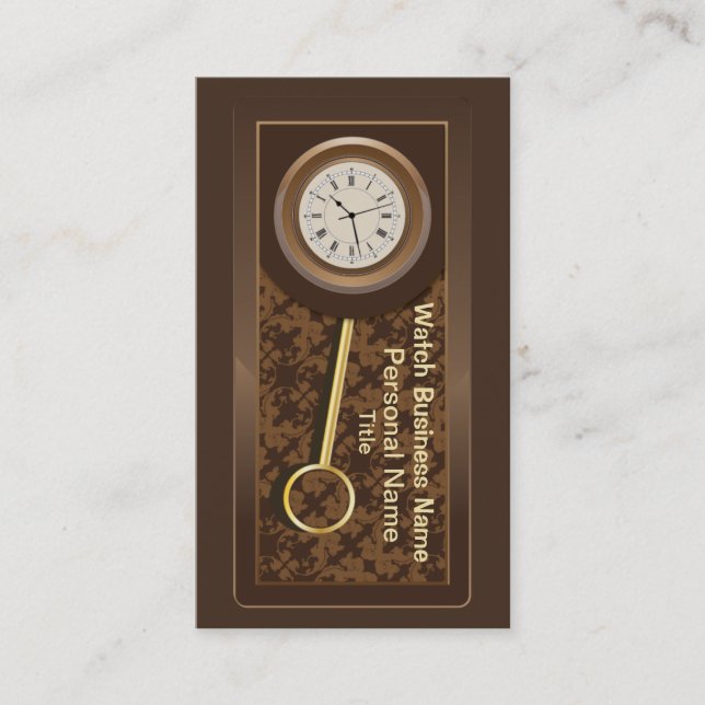 Clock  Business Business Card (Front)