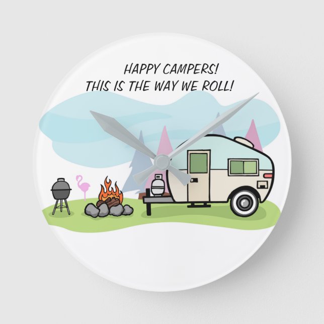 CLOCK CAMPERS CAMPGROUND DECORATION (Front)