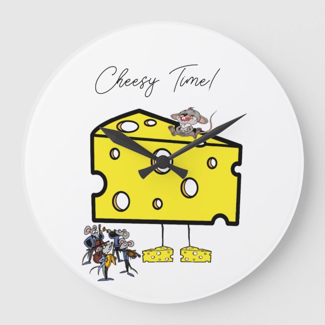 Clock Cheesy Time Cheese Music (Front)