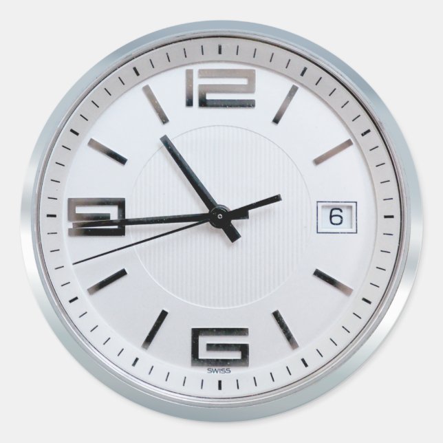 Clock Classic Round Sticker (Front)