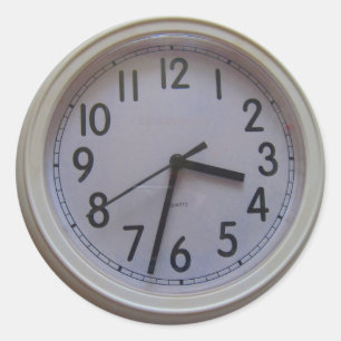 Clock Classic Round Sticker