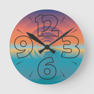 Clock dial 15 - numbers and dashes