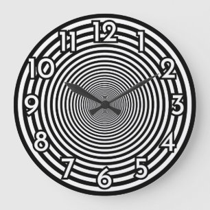 clock dial black concentrycal circles