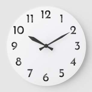 clock dial black numbers