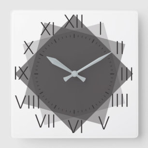 clock dial with diamond square rectangles