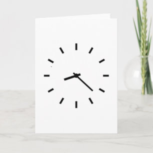 Clock Displaying Time Card