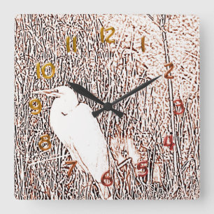 Clock - Egret in Grass