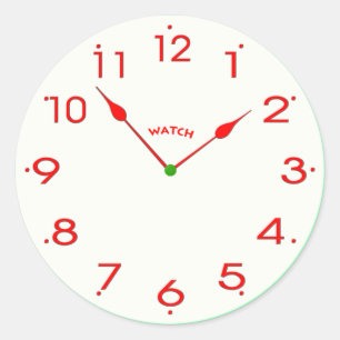 clock face_02 classic round sticker