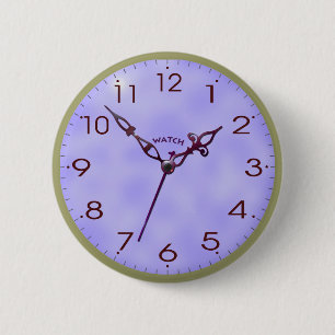 clock face_03 6 cm round badge