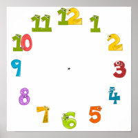 Clock face design poster