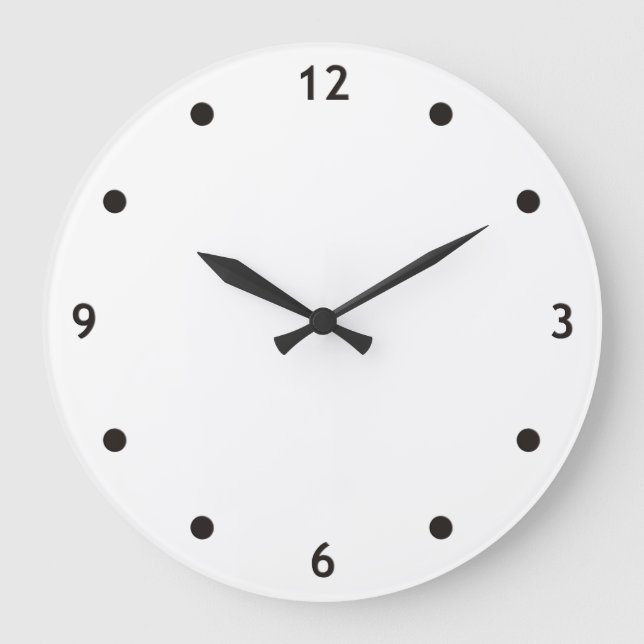 Clock Face Dots & Numbers - white stamp (Front)