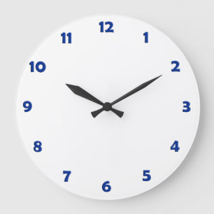 Clock Face Numbers - blue
