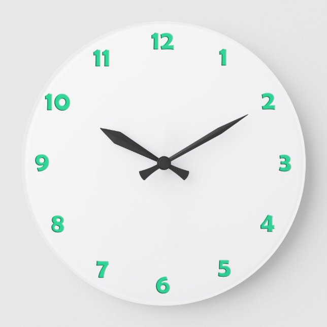 Clock Face Numbers - cold green (Front)
