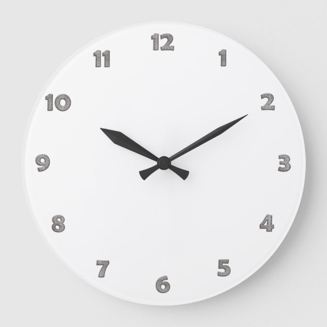 Clock Face Numbers - metal style for your design (Front)