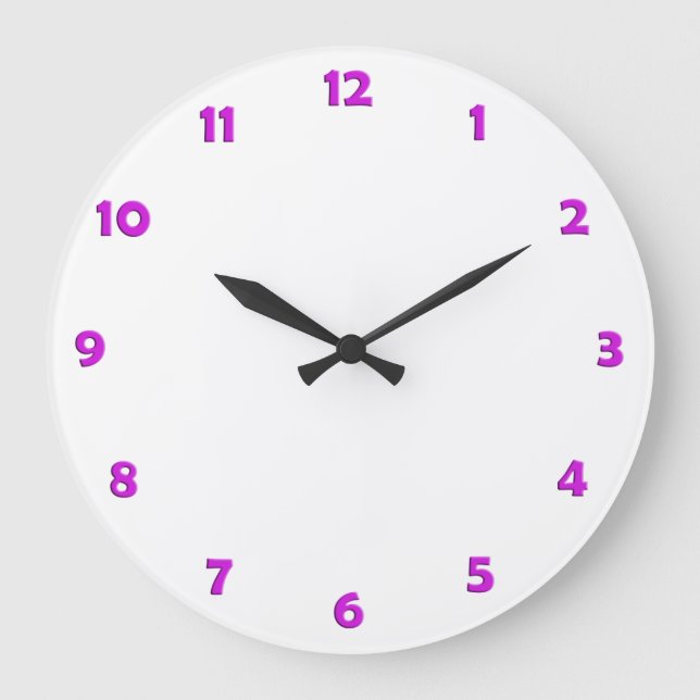Clock Face Numbers - neon pink (Front)
