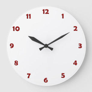 Clock Face Numbers - red
