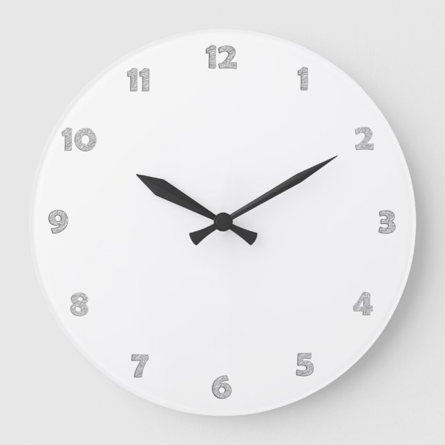 Clock Face Numbers - silver - for your design (Front)