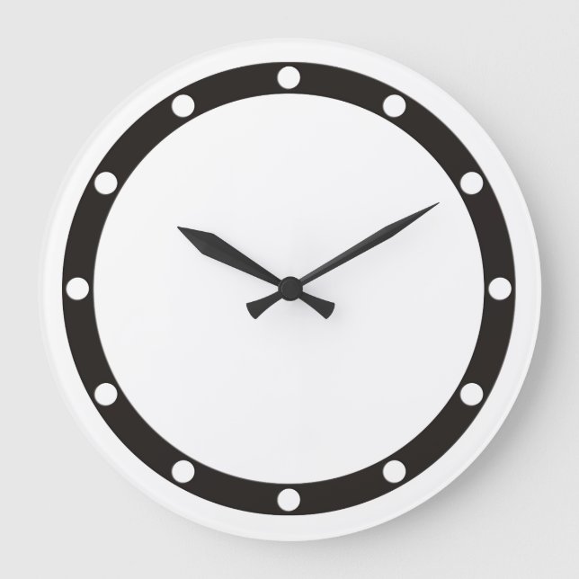 Clock Face Ring Dots black for your design (Front)