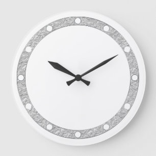 Clock Face Ring Dots silver for your design