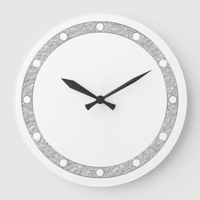 Clock Face Ring Dots silver for your design (Front)