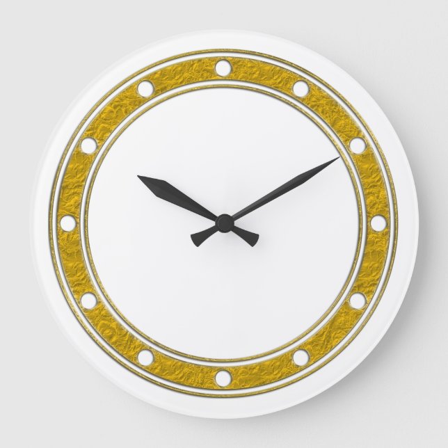 Clock Face Rings Dots gold for your design (Front)