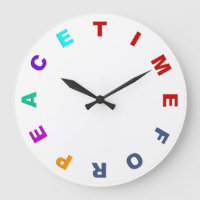 Clock Face - TIME FOR PEACE coloured