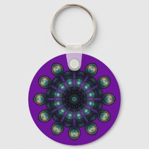 Clock Faces - Apophysis Fractal Key Ring