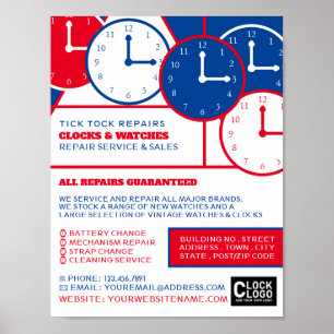 Clock Faces, Horologist Advertising Poster