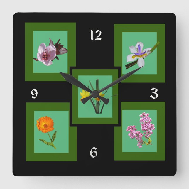 Clock - Five Flowers (Front)