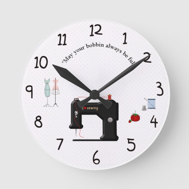 Clock for the crafter or sewist in your life (Front)